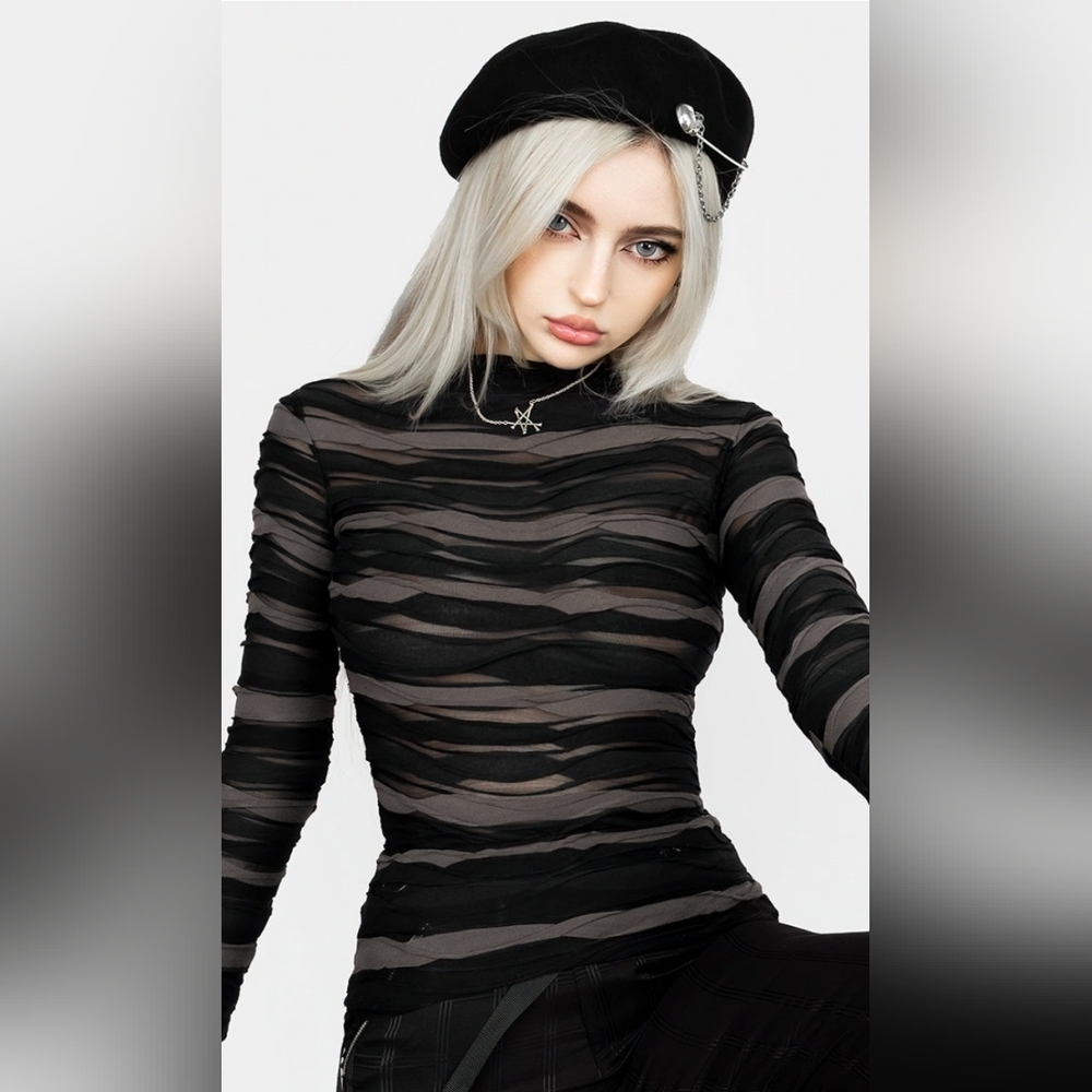 Disturbia Distortion Long Sleeve Top